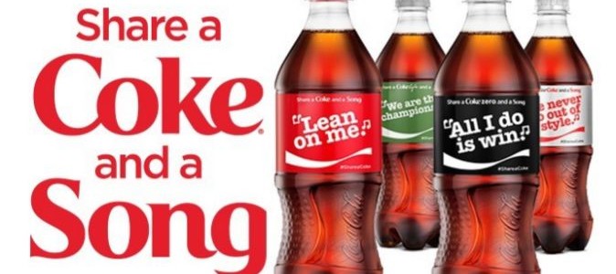 Coca-Cola quiere llenar sus latas y botellas con las letras de tus canciones favoritas